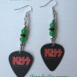 KISS Peter Criss Guitar Pick Earrings, Rock & Rollover Genuine KISS, Hand-crafted