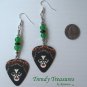 KISS Peter Criss Guitar Pick Earrings, Rock & Rollover Genuine KISS, Hand-crafted