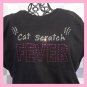 Bling Rhinestone Embellished T-shirt, Black, Cat Scratch Fever Design,Ted Nugent