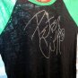 Peter Criss Autograph Signature KISS! Bling Rhinestone Embellished T-shirt