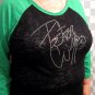 Peter Criss Autograph Signature KISS! Bling Rhinestone Embellished T-shirt