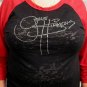 Gene Simmons Autograph Signature KISS! Bling Rhinestone Embellished T-shirt
