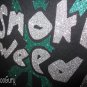 Smoke Weed Embellished T-shirt, Black, Glitter Vinyl, Original Design