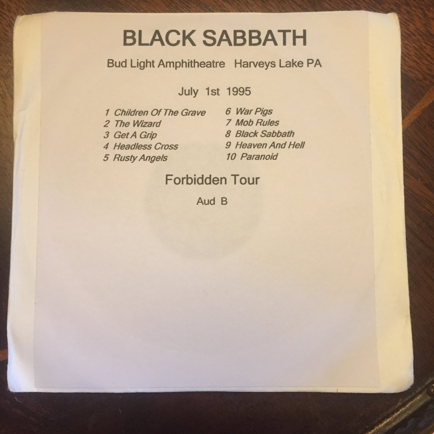 black sabbath forbidden tour 1995