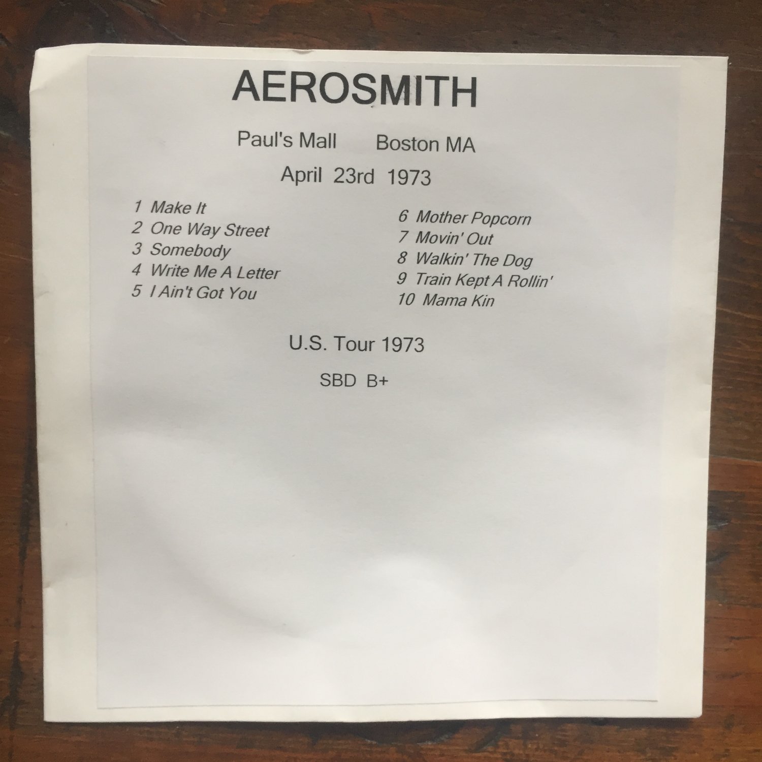 aerosmith 1973 tour dates