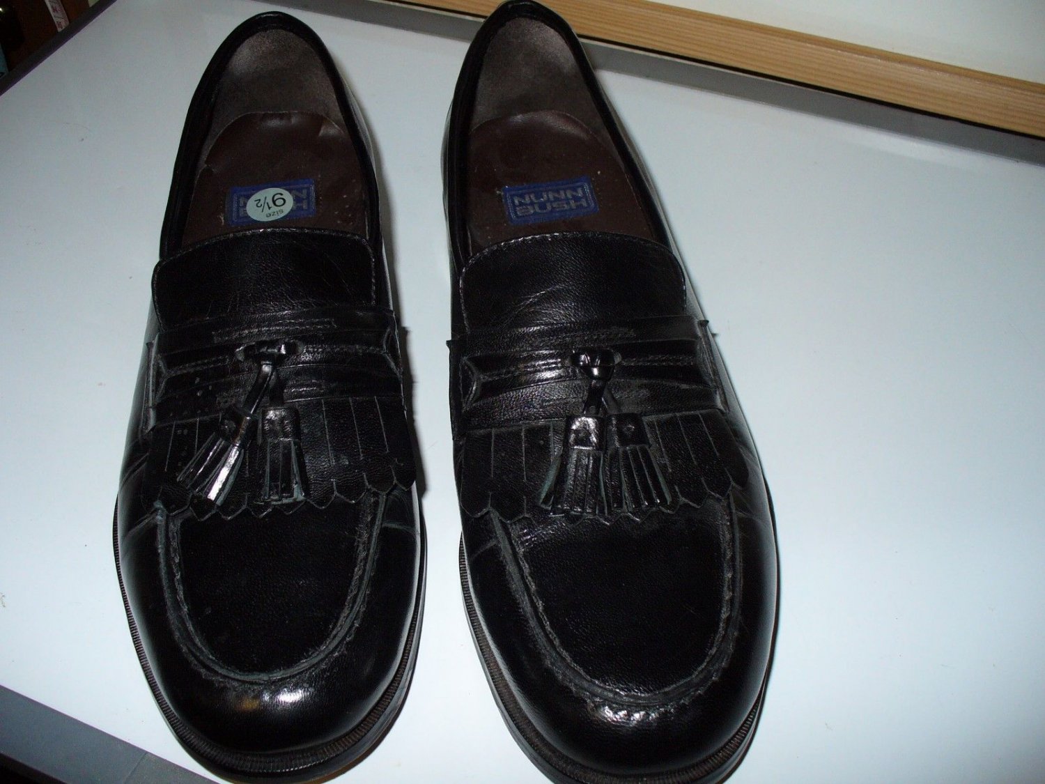 Nunn Bush Loafers Mens 9.5 M Dress Flex Tassel Black Leather 83554 -01