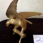 Large Vintage Brass American Bald Eagle Sculpture 11 inch wing span