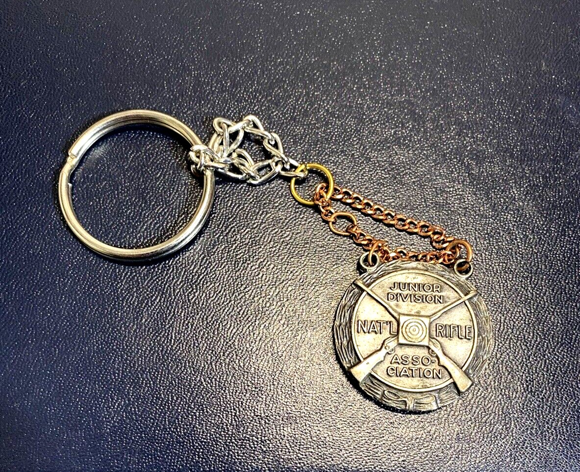 Vintage Junior Division National Rifle Association Key Chain Key Ring
