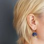 Blue Agate Tree Of Life Earrings