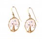 Love quartz tree of life earrings