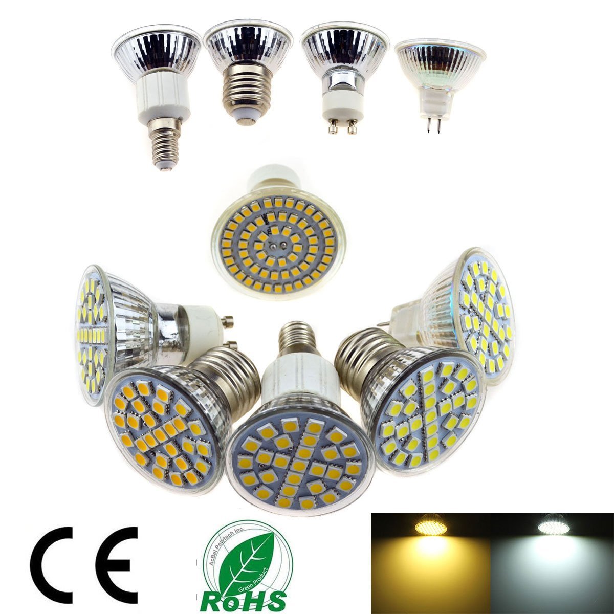 LED Spotlights Dimmable E14 E27 E26 GU10 MR16 SMD 3528/5050 Bulb Lamps Lights