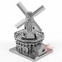 Piececool 3D Metal Puzzle Dutch Windmill Building Building P012G DIY 3D Laser Cut Models Toys - Gold