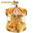 Piececool 3D Metal Puzzle Merry GO Around Carousel Model Kit P082-GRN DIY Laser Cut Jigsaw Toys