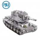 MU 3D Metal Puzzle War 2 Russia KV 2 Tank Model YM-N022 DIY 3D Laser Cut Jigsaw Toys For Audit
