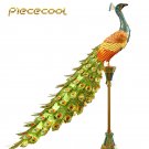 Piececool Colorful Peacock Diy 3D Assemble Metal Model Kits P102-NGB Laser Cut Jigsaw Puzzle Toy