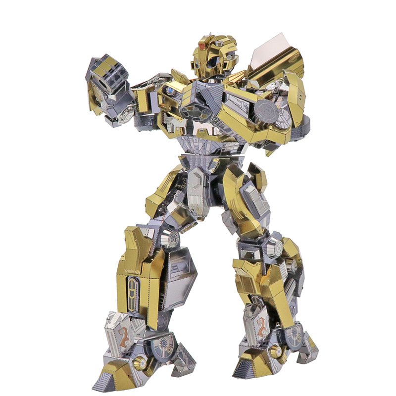 MU Transformers 5 Bumblebee Joins Moveable DIY 3D Metal Puzzle Assemble Model Kits Toys