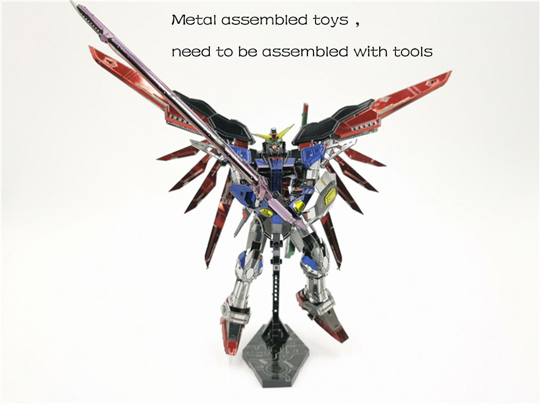 Robot Destiny Gundam 3D Metal Model Kits DIY Assemble Puzzle Jigsaw Toy