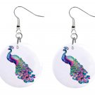 Earrings - Peacock Buttons
