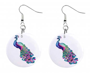 Earrings - Peacock Buttons