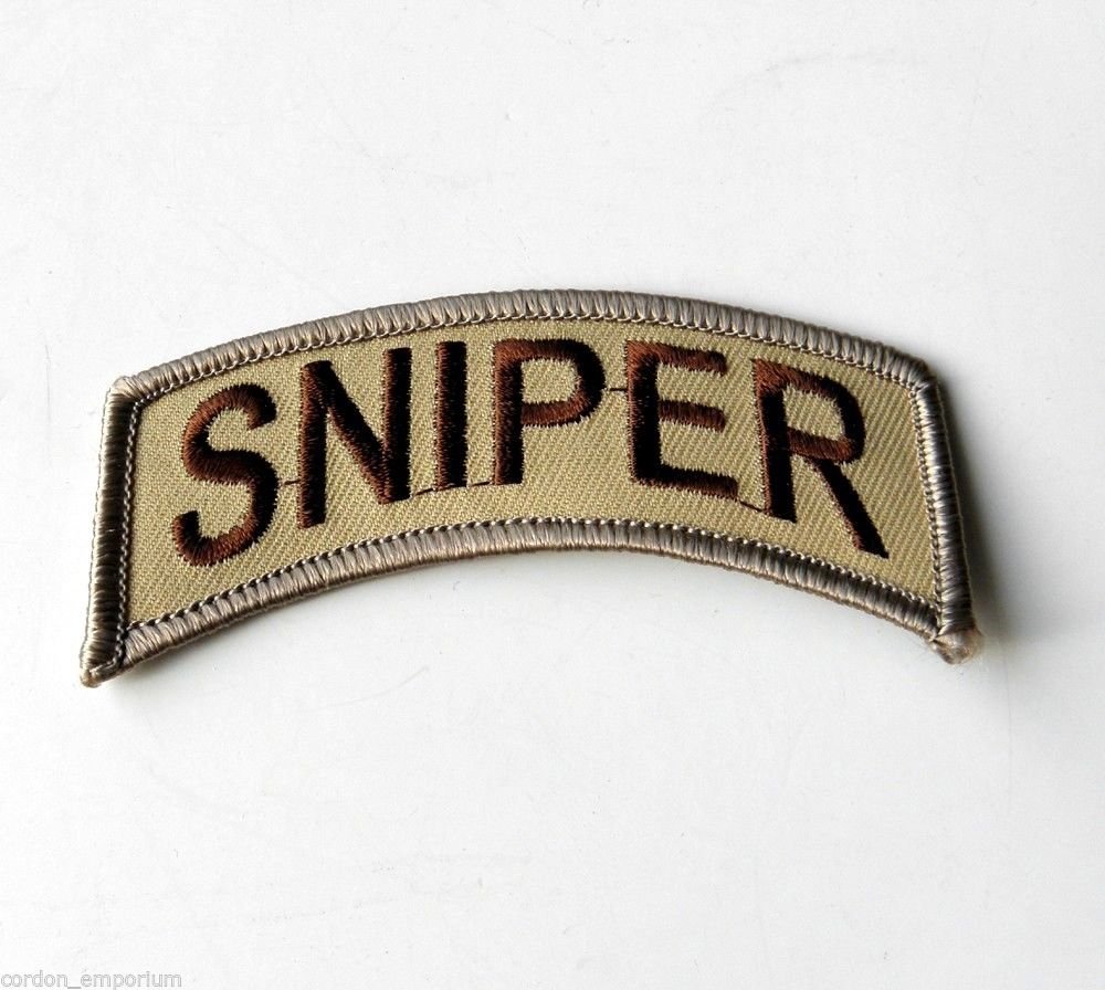 US Army Sniper Special Ops Desert Forces Patch 4 X 1.5 Inches