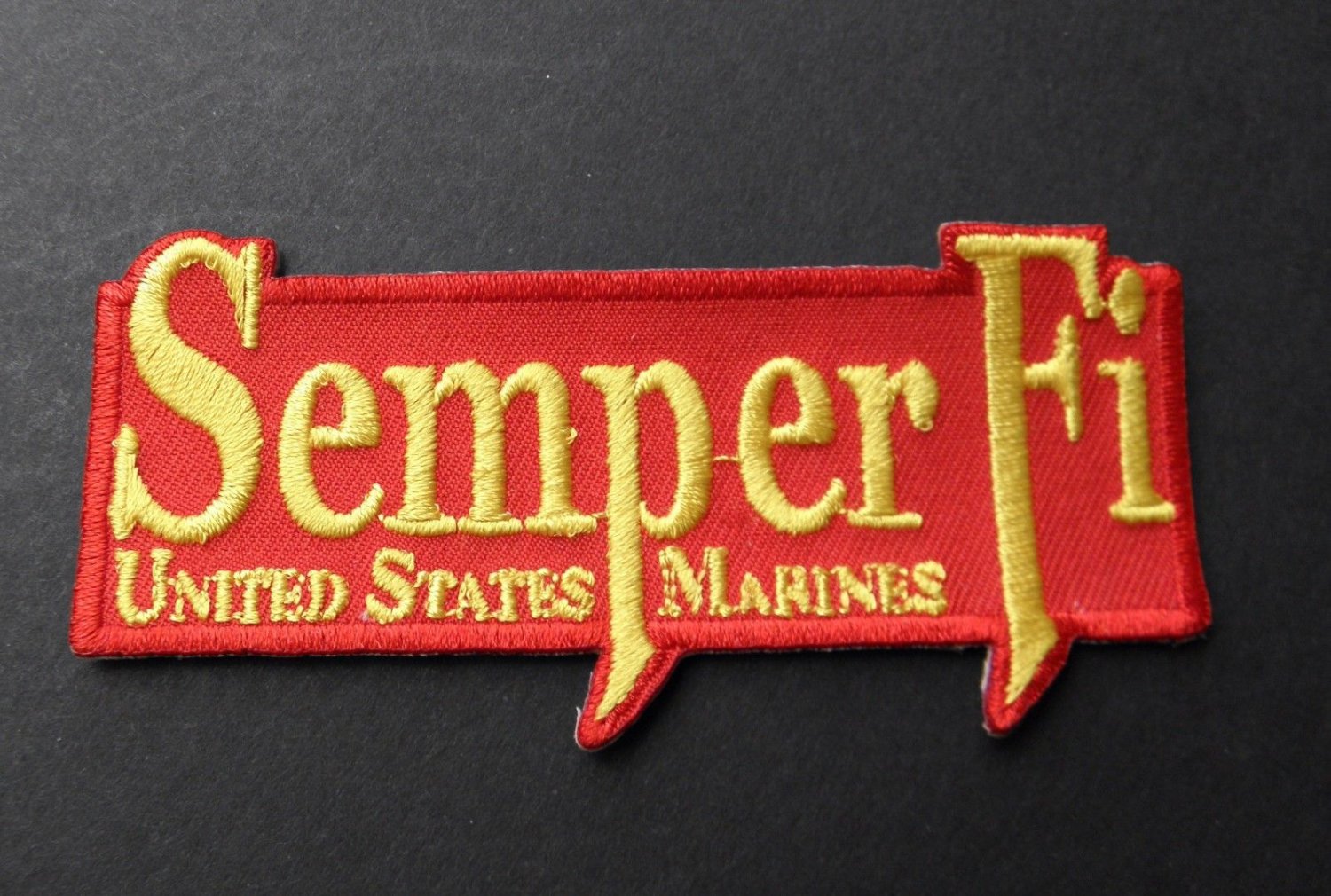 Semper Fi Fidelis Embroidered Patch USMC US Marine Corps Marines 4 X 2 Inch...