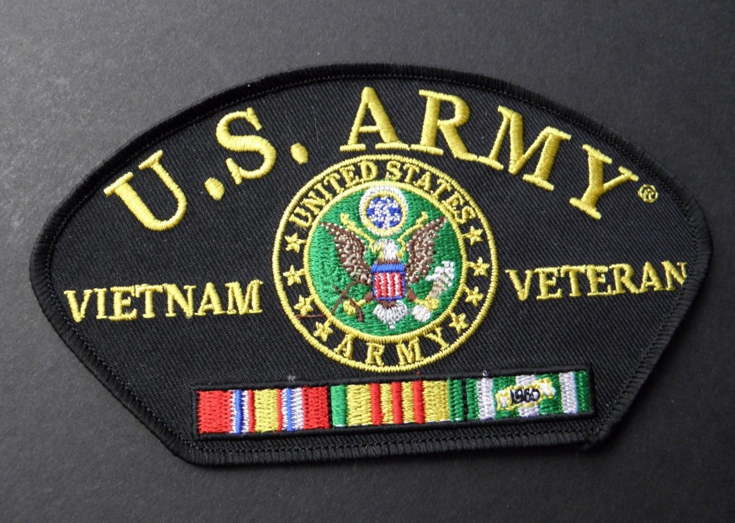 US Army Vietnam Veteran Embroidered Cap Shoulder Patch 5.25 X 3 Inches