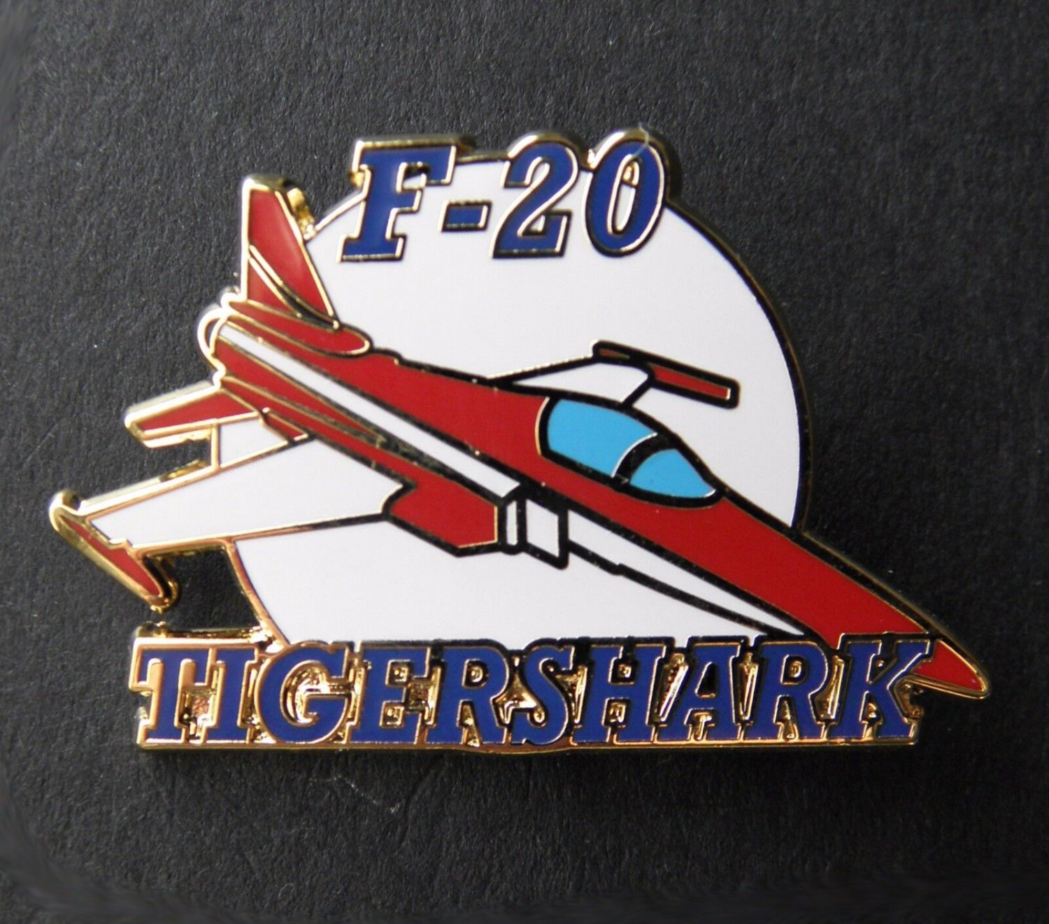 TIGERSHARK F20 NORTHROP FIGHTER JET LAPEL OR HAT PIN BADGE USAF DOD 1.