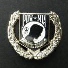 POW WREATH MIA YOU ARE NOT FORGOTTEN LARGE LAPEL PIN BADGE 1.5 INCHES