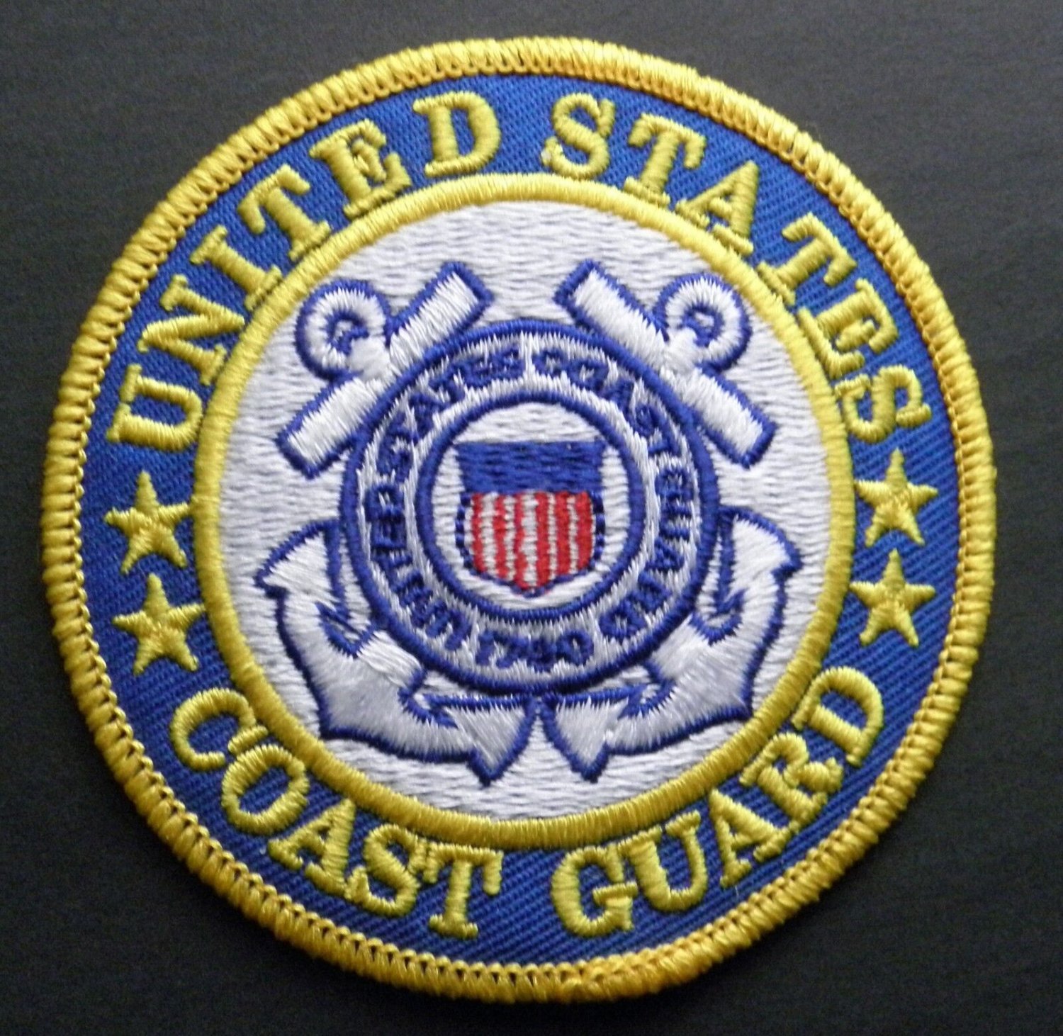USCG COAST GUARD REGULAR ARM PATCH 3 INCHES EMBROIDERED MADE IN THE USA
