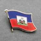 HAITI SINGLE FLAG INTERNATIONAL LAPEL PIN BADGE 7/8 INCH