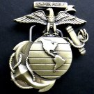 US MARINES SEMPER FIDELIS FI BELT BUCKLE 2.75 X 2.5 INCHES GLOBE ANCHOR EGA