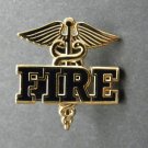 FIRE EMT DEPT PARAMEDIC CADUCEUS CUTOUT LAPEL PIN 1 INCH