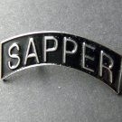 US ARMY ENGINEER COMBAT SAPPER SILVER COLOR TAB LAPEL PIN BADGE 1.5 INCHES