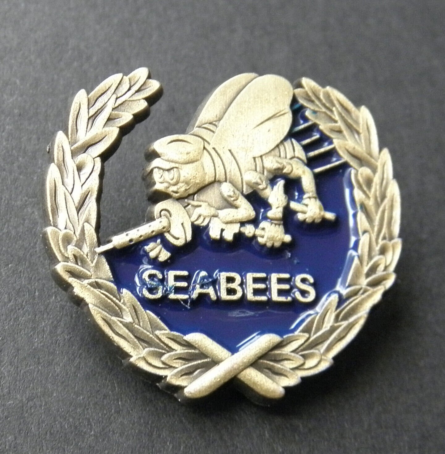 Us Navy Seabees Seabee Wreath Usn Lapel Pin Badge 11 Inches 