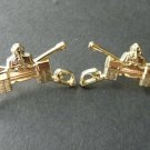 US Army Armored Division Cavalry Set of 2 Lapel Pin Badge 1.25 inches Gold Color