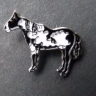 PINTO BLACK HORSE LAPEL PIN BADGE 3/4 INCH