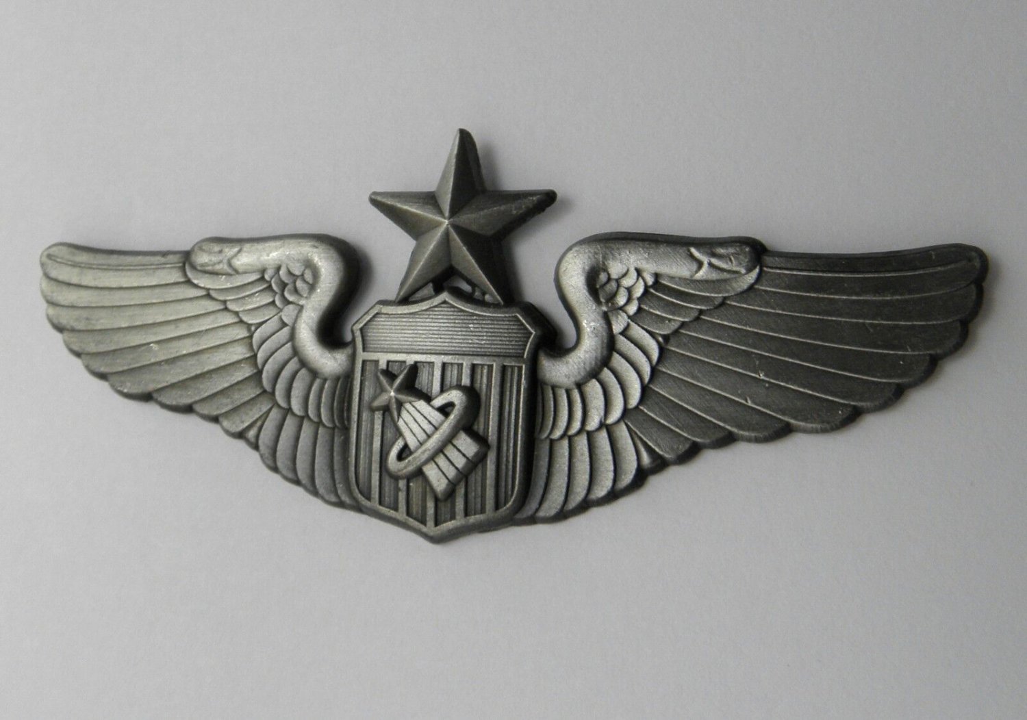 USAF AIR FORCE ASTRONAUT WINGS SENIOR LAPEL PIN BADGE 3 INCHES