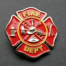 FIRE FIGHTER FIRE DEPT LARGE SHIELD LAPEL PIN BADGE 1.5 INCHES