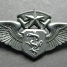 USAF AIR FORCE LARGE FLIGHT NURSE MASTER WINGS LAPEL PIN BADGE 3 INCHES