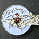 SKY COWBOY CLASSIC NOSE ART USAF USA LAPEL PIN BADGE 1.25 INCHES