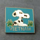 Vietnam Veteran Snoopy Peanuts Teal Lapel Pin Badge 1 inch