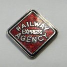 AMERICAN RAILWAY EXPRESS AGENCY RAILROAD LOGO PIN BADGE HALF INCH