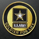 ARMY SOLDIER FOR LIFE EMBROIDERED JACKET PATCH 5 INCHES