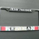 IRAQI FREEDOM VETERAN CHROME PLATED LICENSE PLATE FRAME 6X12 INCHES AUTO SIZE