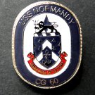 USS NORMANDY VANGUARD OF VICTORY CRUISER CG-60 US NAVY LAPEL PIN BADGE 1 INCH