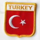 TURKEY TURKISH FLAG EMBROIDERED PATCH 2 X 3 INCHES