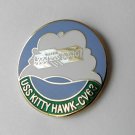NAVY USS KITTY HAWK CARRIER LOGO PIN 1 INCH