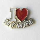 I LOVE HEART MY WIFE U NOVELTY LAPEL PIN BADGE 1/2 INCH