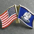LOUISIANA USA COMBO STATE FLAG LAPEL PIN BADGE 1 INCH