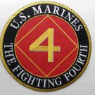 MARINES 4th FIGHTING FOURTH USMC MARINE CORPS LARGE EMBROIDERED PATCH 10 INCHES